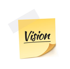 Vision Post It Vector Illustration