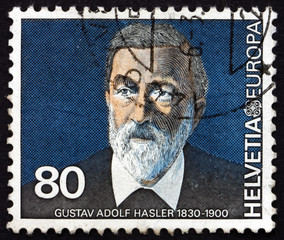 Postage stamp Switzerland 1980 Gustav Adolf Hasler