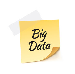 Big Data Stick Note Vector Illustration