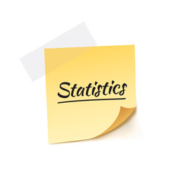 Statistics Stick Note Vector Illustration