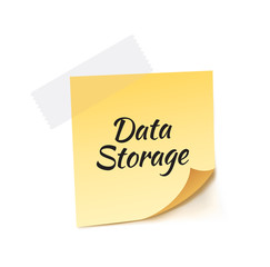 Data Storage Stick Note Vector Illustration