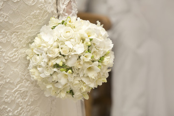 Wedding flowers. White freesia