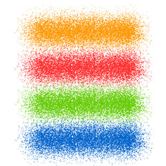 A strip of small colored particles.