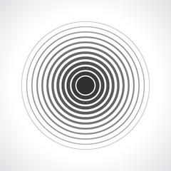 Concentric circle elements. Vector illustration for sound 