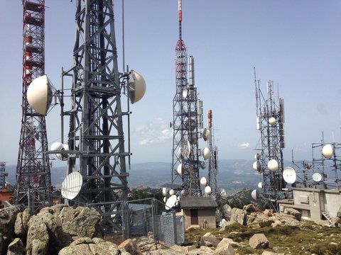 antennas in sardinia, italy