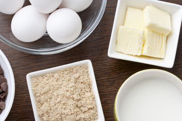 overhead shot of cookie ingredient.