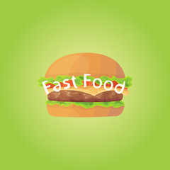 Hamburger web icon. vector illustration