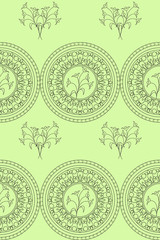 seamless pattern with mandalas