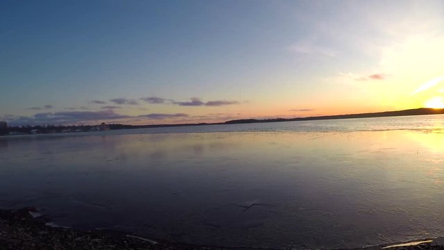 Time-lapse evening view on the city of Tammisaari, in raasepori, uusimaa, Finland
