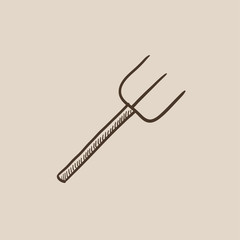 Pitchfork sketch icon.