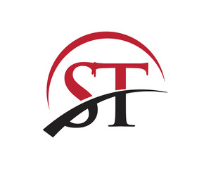 ST red letter logo swoosh