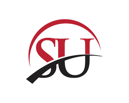 SU red letter logo swoosh