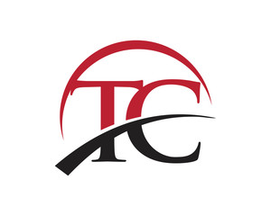 TC red letter logo swoosh