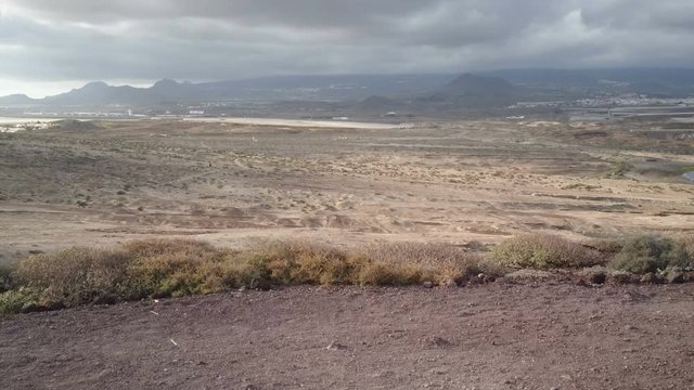Desert environment in the south of Tenerife, Canary Islands, close to the airport
