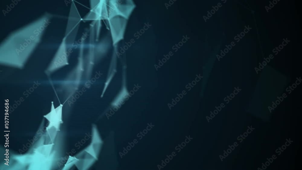 Poster sci-fi network shape. abstract loopable background 4k (4096x2304)