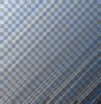 Vector binary code on transparent background