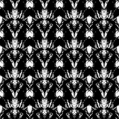 Abstract grunge seamless pattern. Geometric ornament. Vector design.