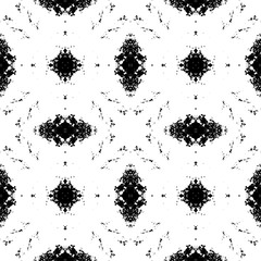 Abstract grunge seamless pattern. Geometric ornament. Vector design.