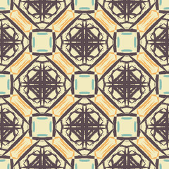 Abstract grunge seamless pattern. Geometric ornament. Vector design.