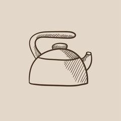 Kettle sketch icon.