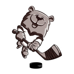 Bear hockey player