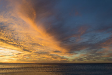 Normanville, South Australia, ocean and sky at Sunset