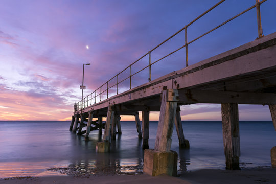 Sunset from the side of the Normanville Jetty