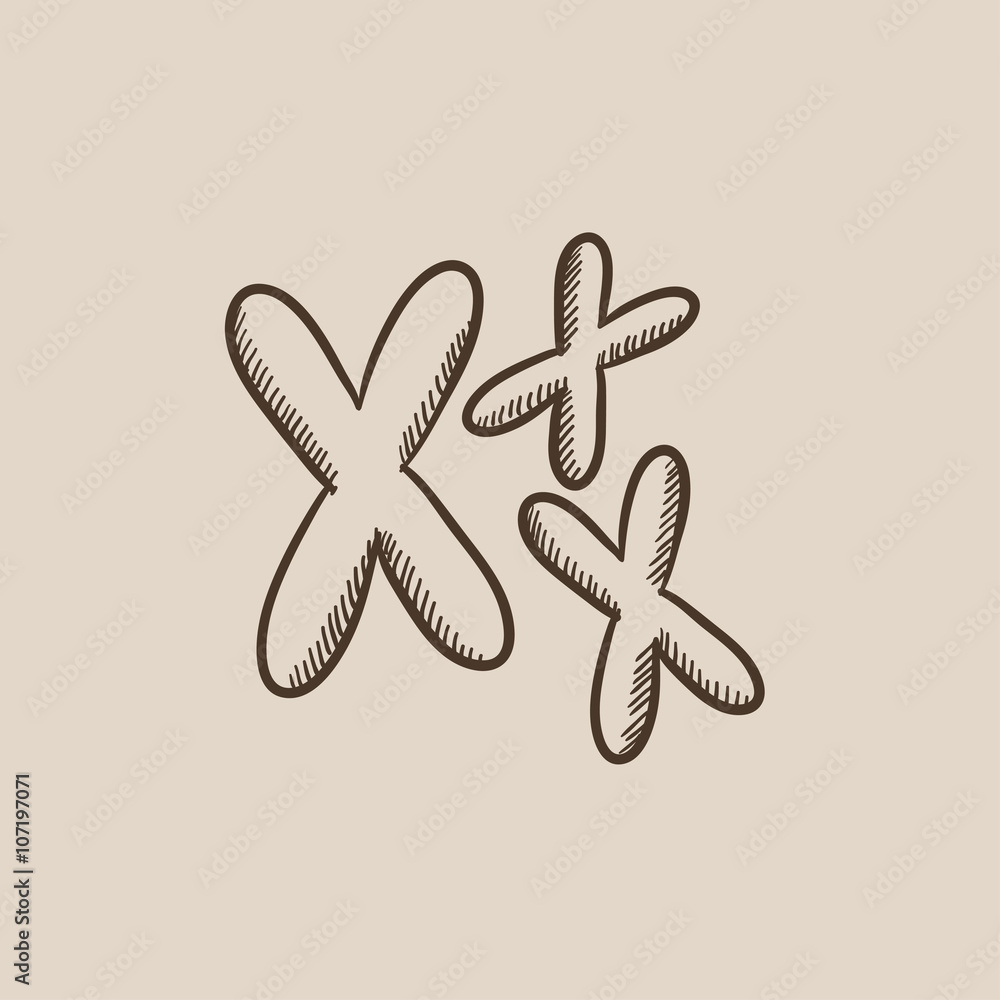 Canvas Prints Chromosomes sketch icon.