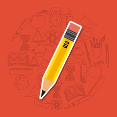 school supplies design 