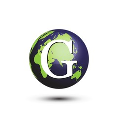 innitial letter globe vector logo
