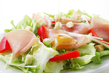 生ハムのサラダ　Uncured ham on fresh salad