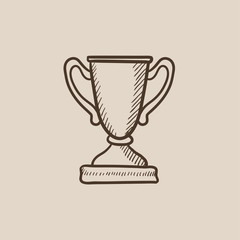 Trophy sketch icon.