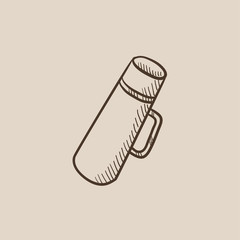 Thermos sketch icon.