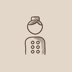 Bellboy sketch icon.