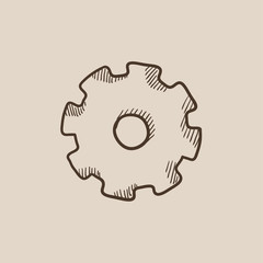 Gear sketch icon.