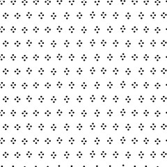 Black and white dots hand drawn simple geometric seamless pattern, vector