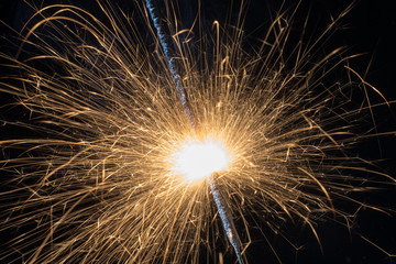 lots of sparks closeup