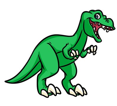 Dinosaur Tyrannosaurus Rex predator cartoon illustration isolated image  animal character ilustración de Stock | Adobe Stock