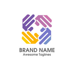 hand social charity team, fund, association, community