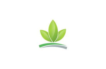 green leaf ecology vector logo