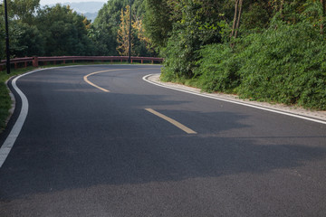 Fototapeta premium Beautiful Sun Rising Sky With Asphalt Highways Road