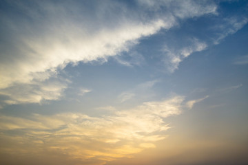 Naklejka na ściany i meble Blur sky clouds during sunset
