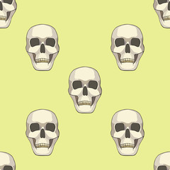 seamless pattern with skulls