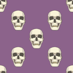 seamless pattern with skulls