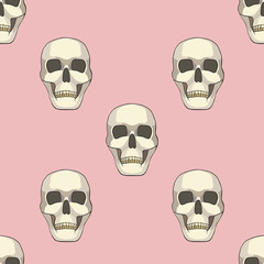 seamless pattern with skulls