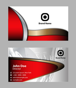 Black And Red Business Card 
