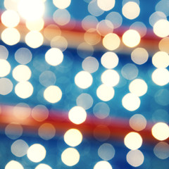 Beautiful background from blurred lights of interior. Color toned