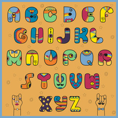 Hipster alphabet