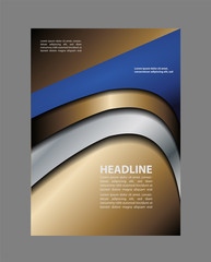 Illustrated colorful layout with abstraction. Magazine cover, business brochure template.
