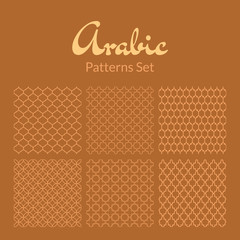 Arabic seamless patterns set